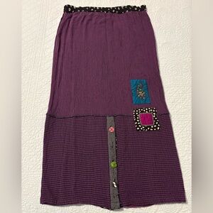 Faith by Celia Forrester patchwork skirt. Size large.